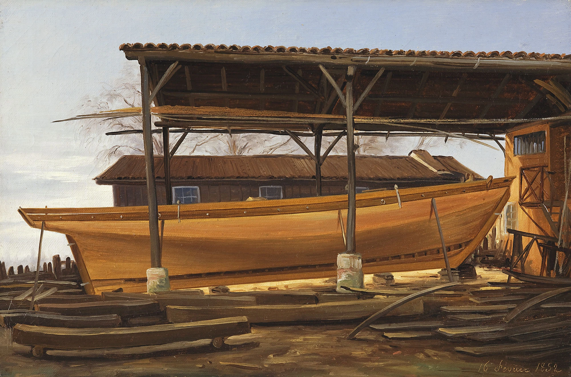 1815-Louis Jules Gustave Caron - Costruzione della nave La Sibylle a Bordeaux
